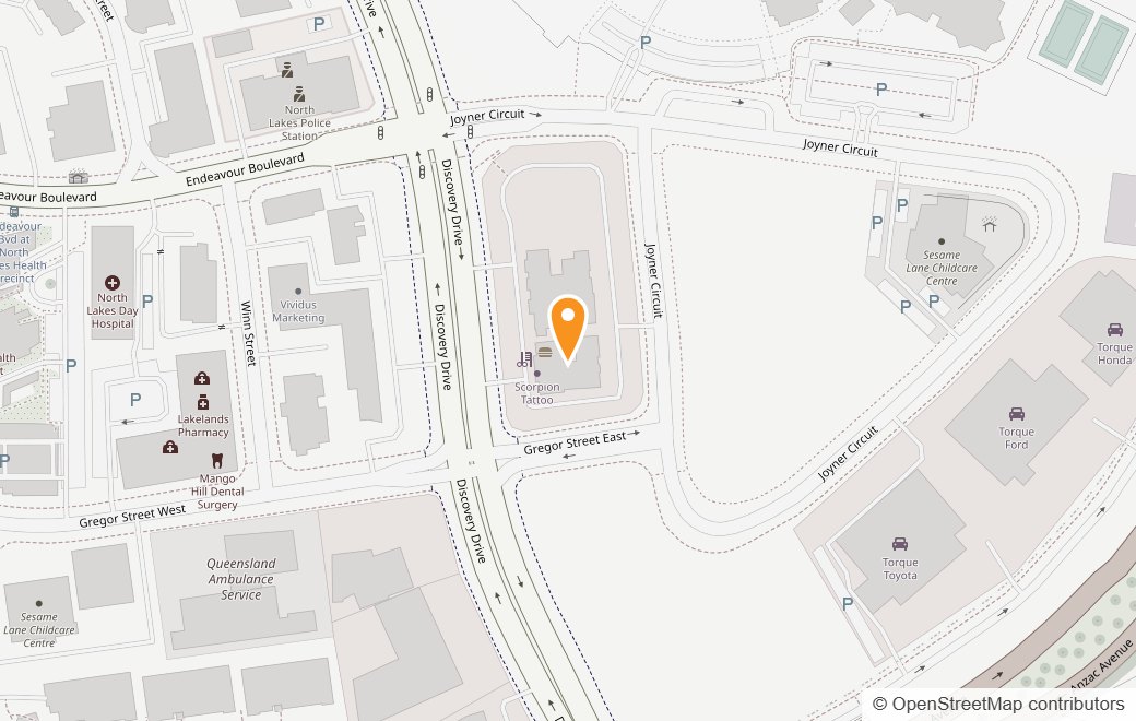 Map showing Taxright Accountants at Suite 10, 12 Discovery Drive, Evergreen Centre, North Lakes QLD 4509